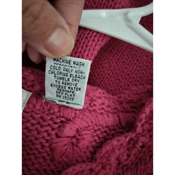 3192) Vintage Express Tricot Pink Chunky Sweater Size Medium - Picture 9 of 9